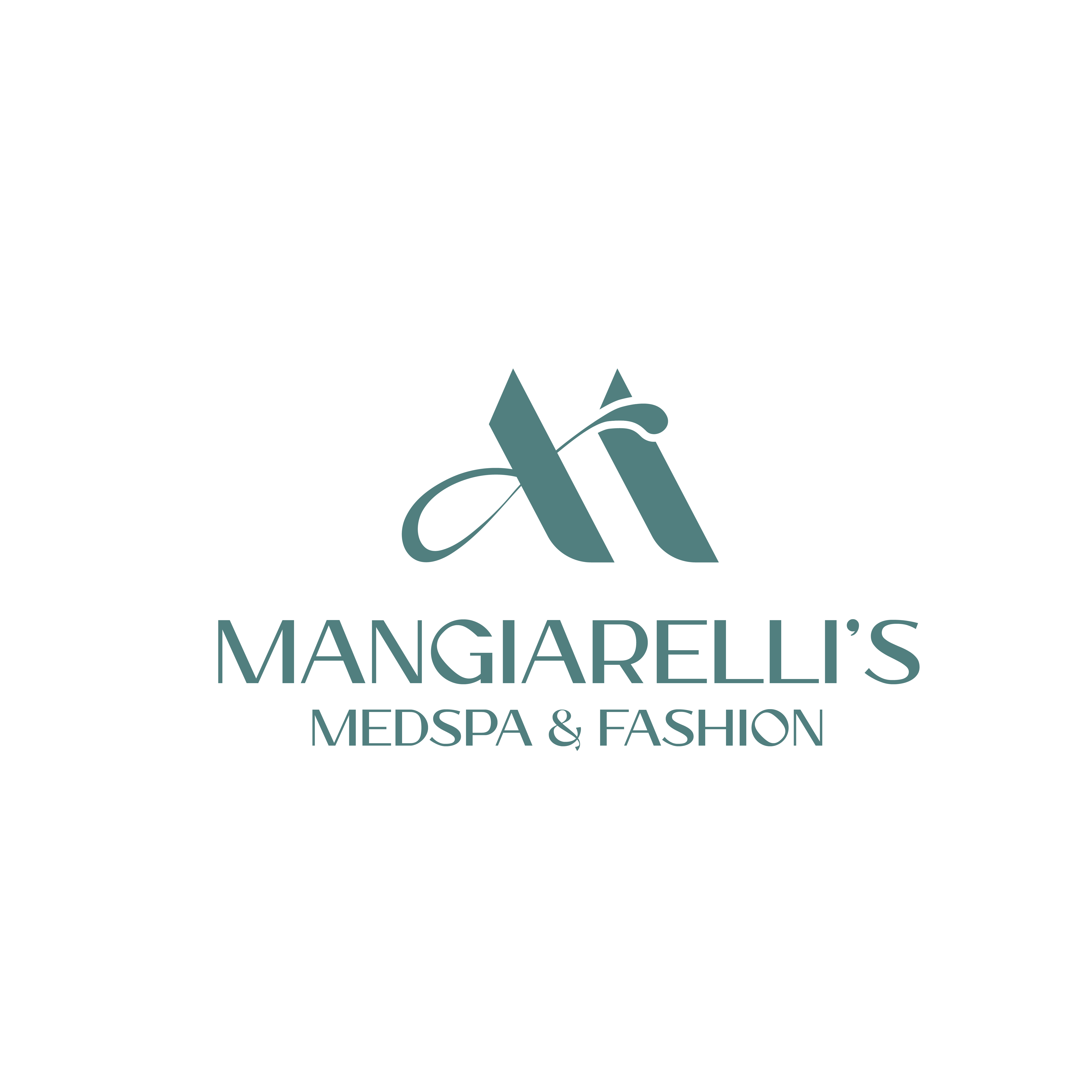 Mangiarelli's Medspa & Fashion logo design.